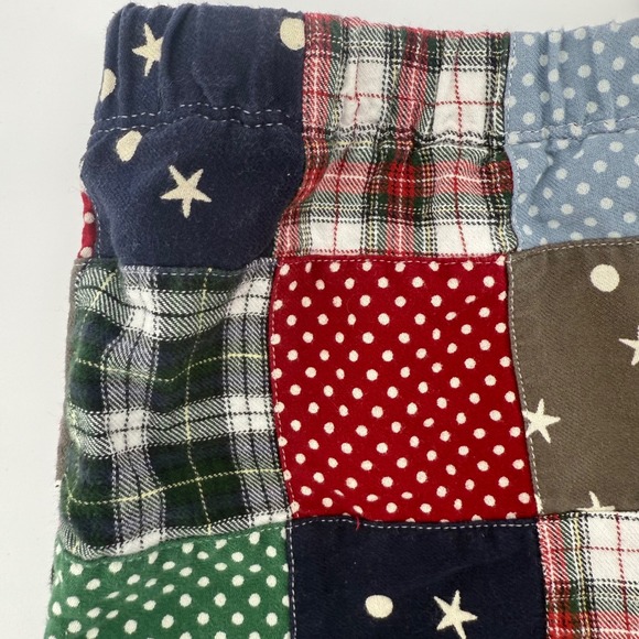 Aerie Patchwork Pajama Shorts Women's M Red Blue Green Plaid Stars Polka Dot - Picture 4 of 9